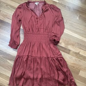 Beautiful rust colored sleeved dress